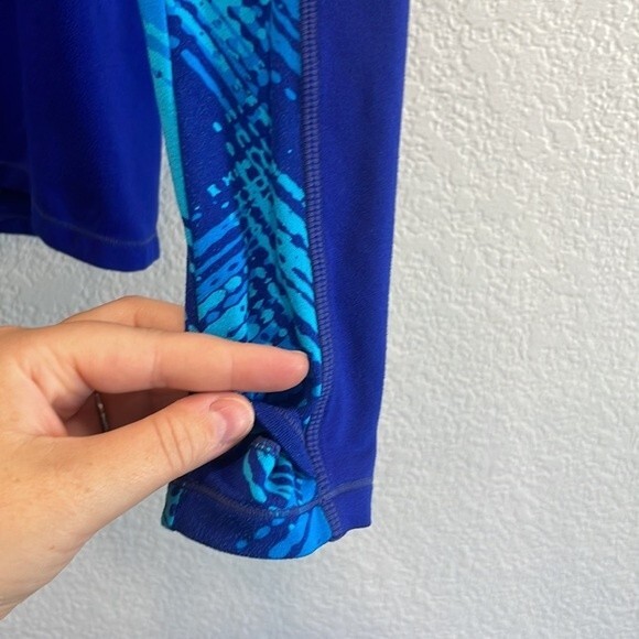 Athleta Blue Crew Neck Long Sleeve T Shirt Size Small - Picture 3 of 7